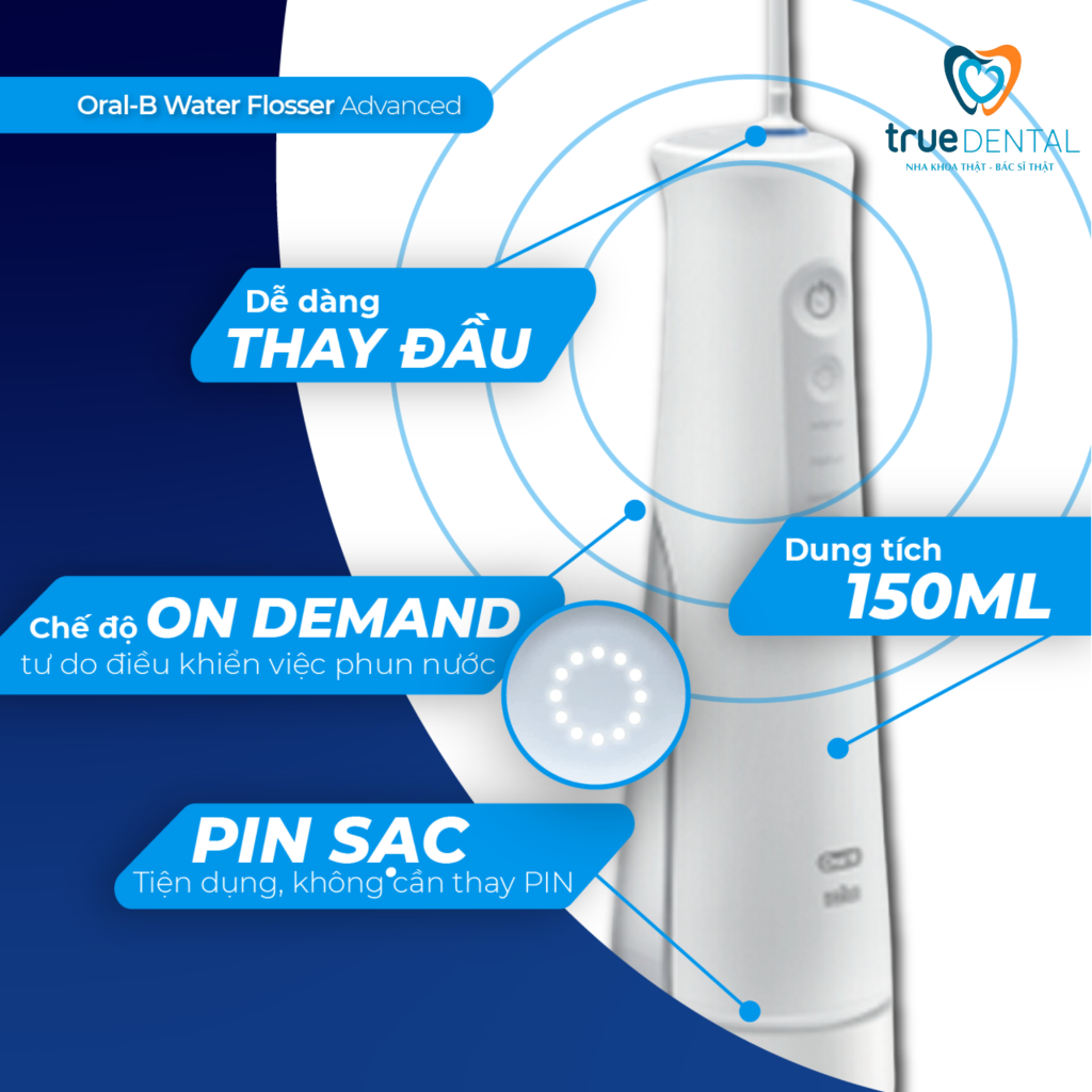 Máy tăm nước oral b ưu nhược điểm - Đánh giá chi tiết từ chuyên gia True Dental 6 Máy tăm nước oral b ưu nhược điểm